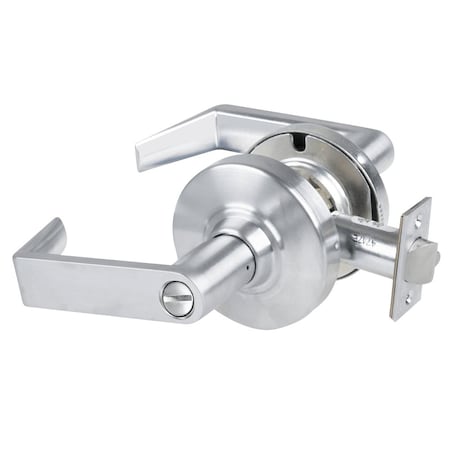SCHLAGE Grade 1 Hospital Privacy Lock, Rhodes Lever, Non-Keyed, Satin Chrome Antimicrobial Fnsh, Non-Handed ND44S RHO 626AM